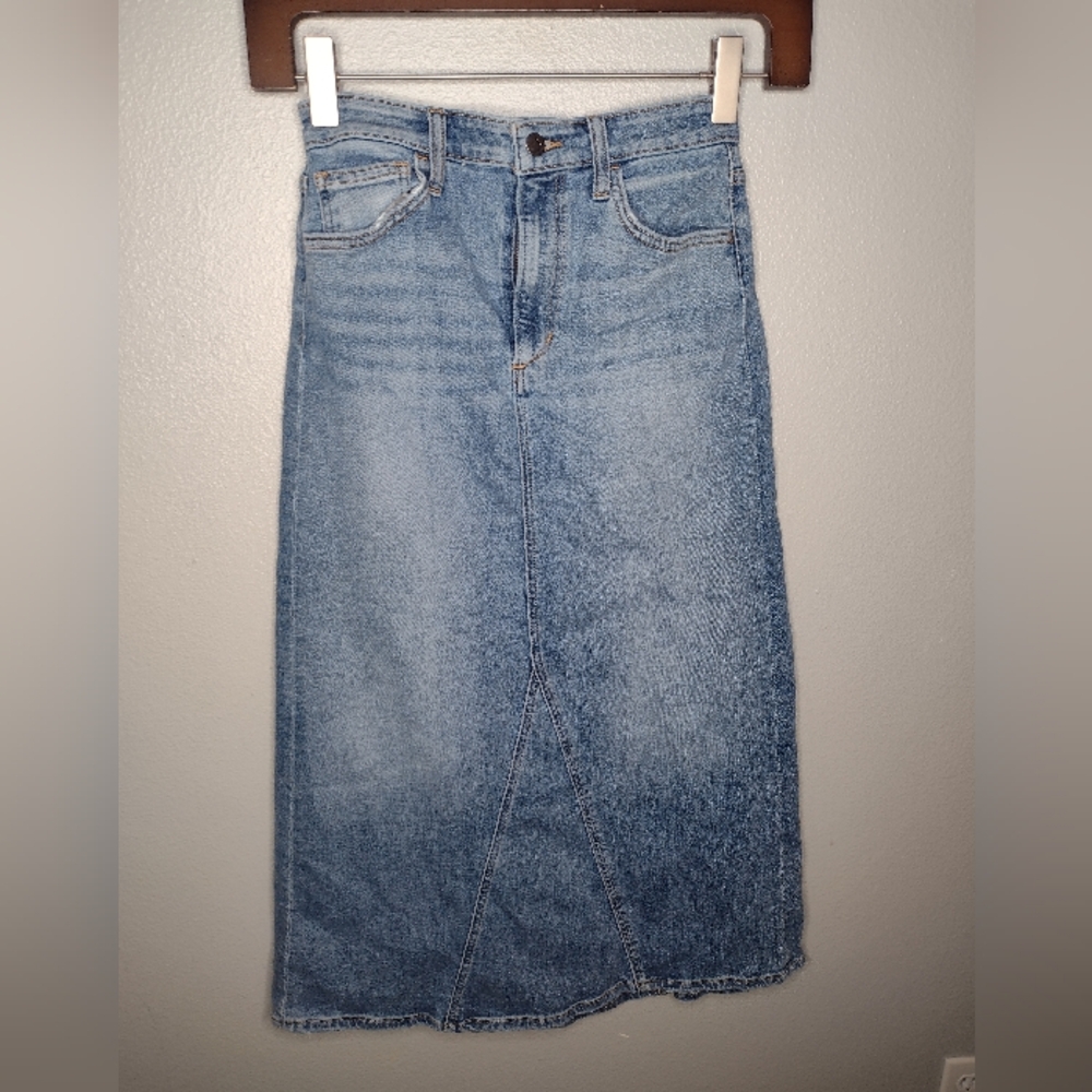 JOE'S Jeans Maxi Skirt Delia 27 Light Wash Denim Long Western Ranch Cowgirl ZZ